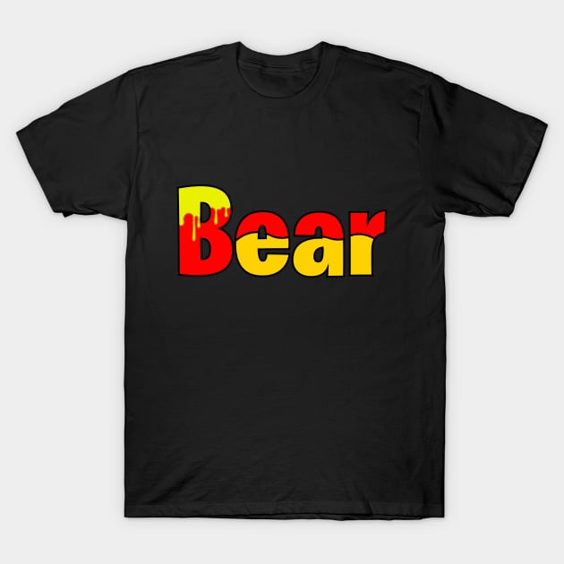 Honey loving bear T-Shirt by colouredwolfe11
